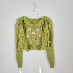 Knit sweater/tank set